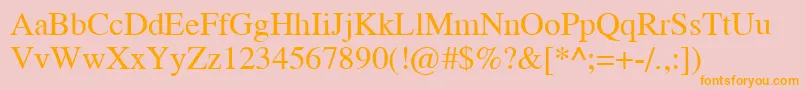 TempoRegular Font – Orange Fonts on Pink Background