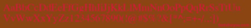 TempoRegular Font – Red Fonts on Brown Background