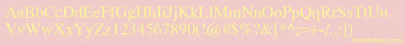 TempoRegular Font – Yellow Fonts on Pink Background