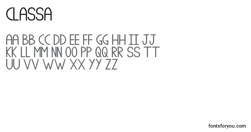 Шрифт ClassA – алфавит, цифры, специальные символы