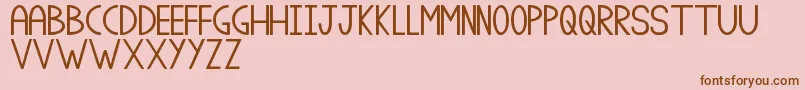 ClassA Font – Brown Fonts on Pink Background