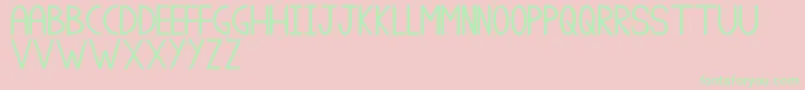 ClassA Font – Green Fonts on Pink Background