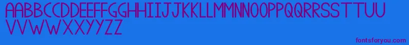 Police ClassA – polices violettes sur fond bleu