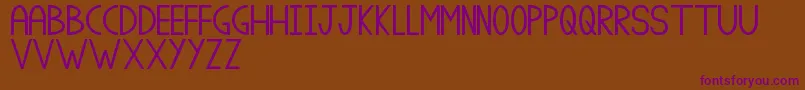 ClassA Font – Purple Fonts on Brown Background