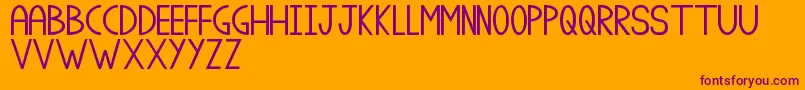 ClassA Font – Purple Fonts on Orange Background