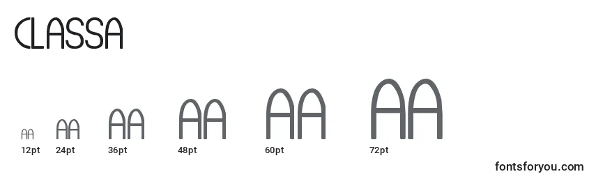 ClassA Font Sizes