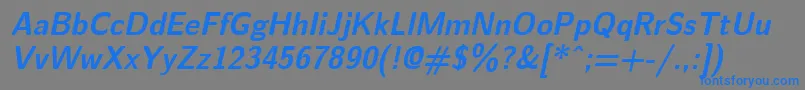 NovaBoldOblique Font – Blue Fonts on Gray Background