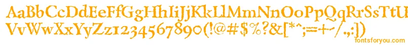 LazurskiantiquetextcBold Font – Orange Fonts on White Background