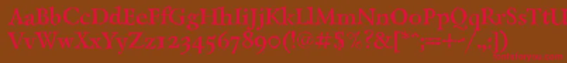LazurskiantiquetextcBold Font – Red Fonts on Brown Background