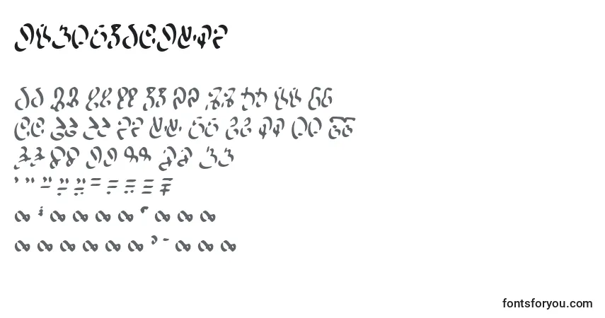 Czcionka WizspeakWorn – alfabet, cyfry, specjalne znaki