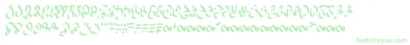 WizspeakWorn Font – Green Fonts on White Background