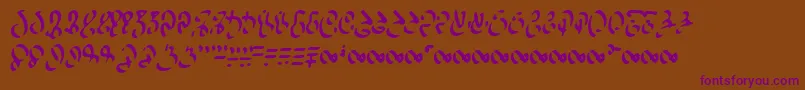 WizspeakWorn Font – Purple Fonts on Brown Background