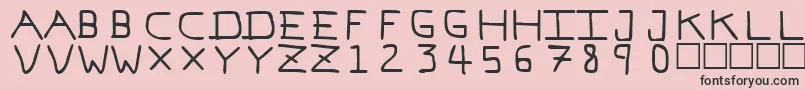 Pfvvbf7 Font – Black Fonts on Pink Background