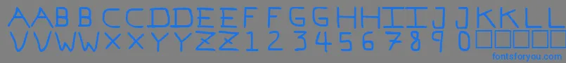 Pfvvbf7 Font – Blue Fonts on Gray Background