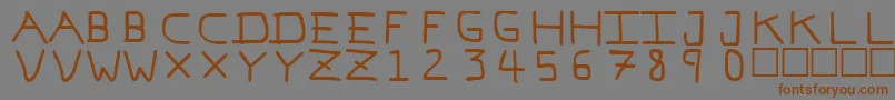 Pfvvbf7 Font – Brown Fonts on Gray Background