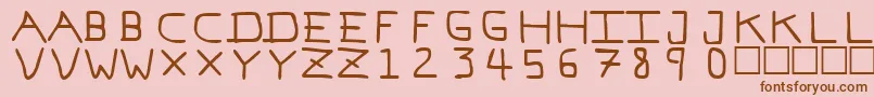 Pfvvbf7 Font – Brown Fonts on Pink Background