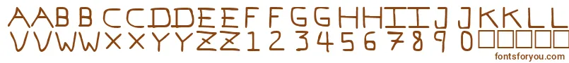 Pfvvbf7 Font – Brown Fonts on White Background