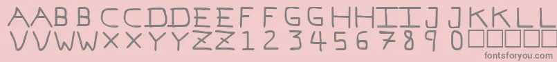 Pfvvbf7 Font – Gray Fonts on Pink Background