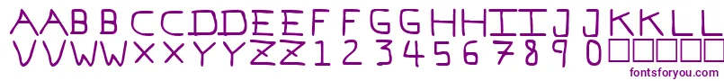 Pfvvbf7 Font – Purple Fonts on White Background