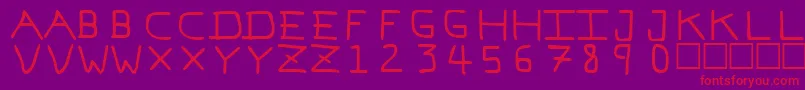 More about Pfvvbf7 Font Pfvvbf7 Font – Red Fonts on Purple Background