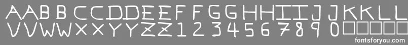 fuente Pfvvbf7 – Fuentes Blancas Sobre Fondo Gris