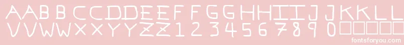 Pfvvbf7 Font – White Fonts on Pink Background