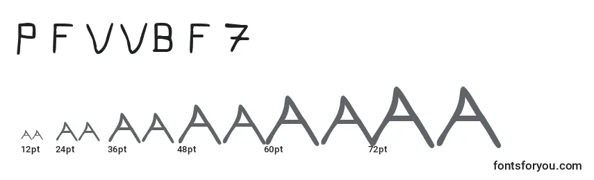 Größen der Schriftart Pfvvbf7