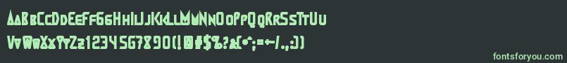 Шрифт MartiensoHeavy – зелёные шрифты на чёрном фоне