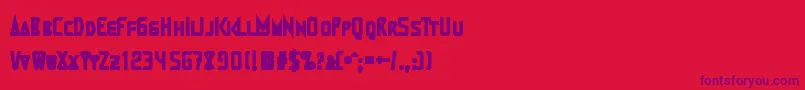 MartiensoHeavy Font – Purple Fonts on Red Background