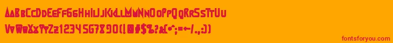 MartiensoHeavy Font – Red Fonts on Orange Background