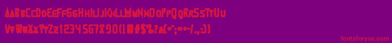 MartiensoHeavy Font – Red Fonts on Purple Background