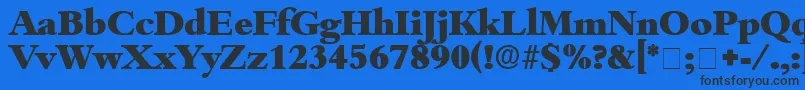 ScholeDisplaySsi Font – Black Fonts on Blue Background