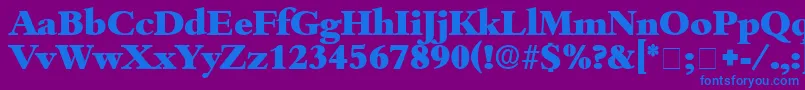 ScholeDisplaySsi Font – Blue Fonts on Purple Background