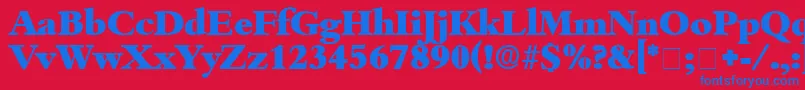 ScholeDisplaySsi Font – Blue Fonts on Red Background