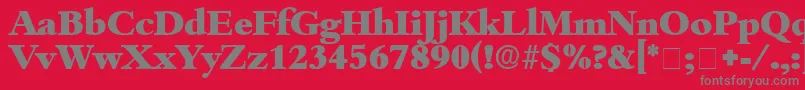 ScholeDisplaySsi Font – Gray Fonts on Red Background