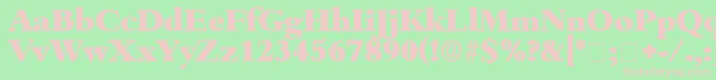 ScholeDisplaySsi Font – Pink Fonts on Green Background