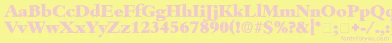 ScholeDisplaySsi Font – Pink Fonts on Yellow Background