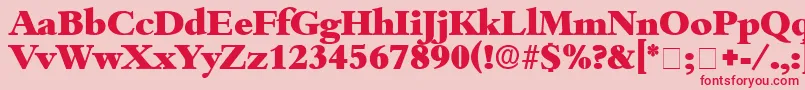 ScholeDisplaySsi-fontti – punaiset fontit vaaleanpunaisella taustalla