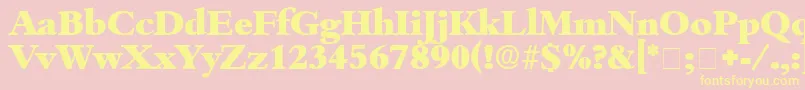 ScholeDisplaySsi Font – Yellow Fonts on Pink Background