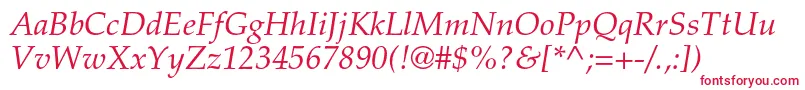 PalatinoltstdItalic Font – Red Fonts