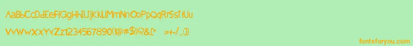 More about ChocolatBleu Font ChocolatBleu Font – Orange Fonts on Green Background