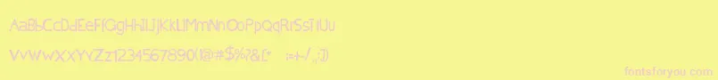 ChocolatBleu Font – Pink Fonts on Yellow Background