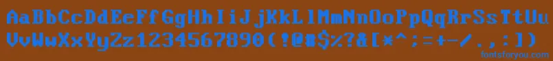 フォントVideoterminalscreenNormalBold – 茶色の背景に青い文字