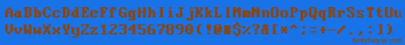Fonte VideoterminalscreenNormalBold – fontes marrons em um fundo azul