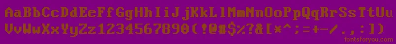 Czcionka VideoterminalscreenNormalBold – brązowe czcionki na fioletowym tle