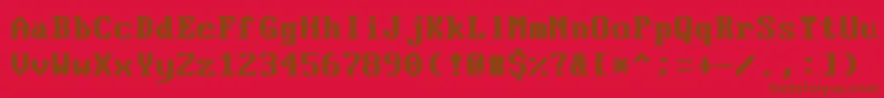VideoterminalscreenNormalBold Font – Brown Fonts on Red Background