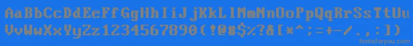 Czcionka VideoterminalscreenNormalBold – szare czcionki na niebieskim tle