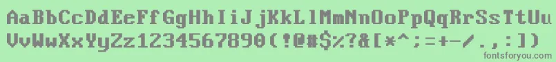 VideoterminalscreenNormalBold Font – Gray Fonts on Green Background