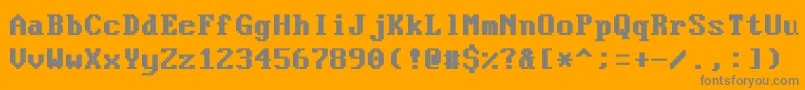 VideoterminalscreenNormalBold Font – Gray Fonts on Orange Background