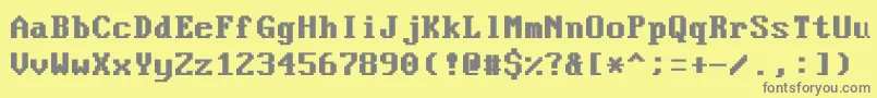 VideoterminalscreenNormalBold Font – Gray Fonts on Yellow Background